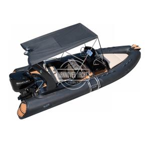 Luxury Black Fiberglass Boats Fishing Boats with T-TOP